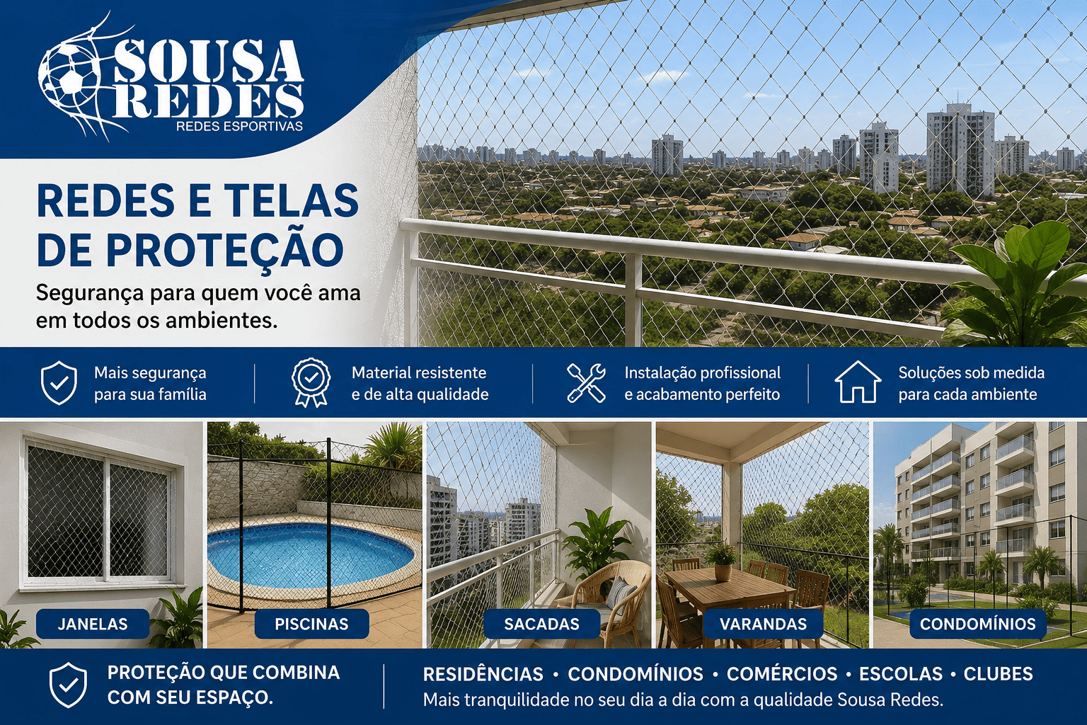 Instalação de Rede de Proteção no Jardim Santo André em Santo André SP